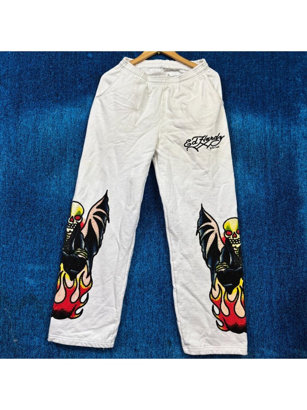 Ed Hardy by Ken Carson Xman Mens Rhinestone Baggy Joggers M